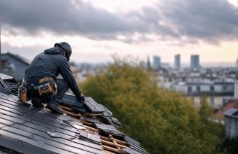 Intervention rapide d’un couvreur à Boulogne-Billancourt après une tempête dévastatrice