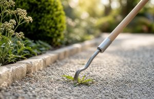 Désherber une allée gravillonnée sans effort pour un résultat durable