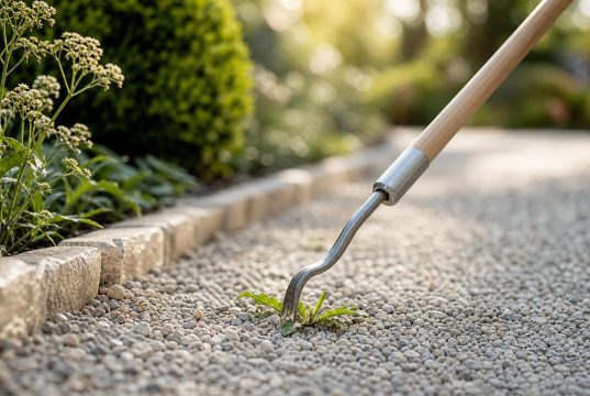 Désherber une allée gravillonnée sans effort pour un résultat durable